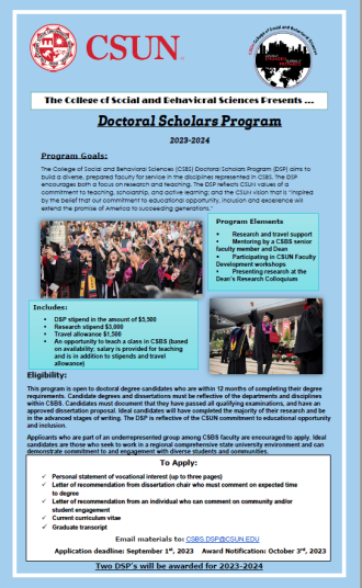 Doctoral Scholars Program poster