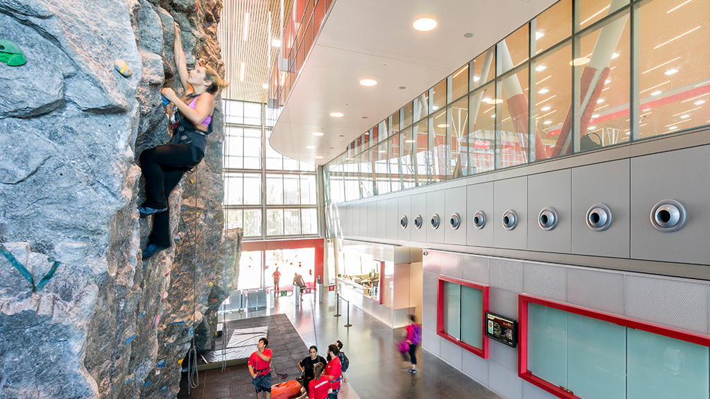 The Ridge Rock Wall, Student Recreation Center, USU