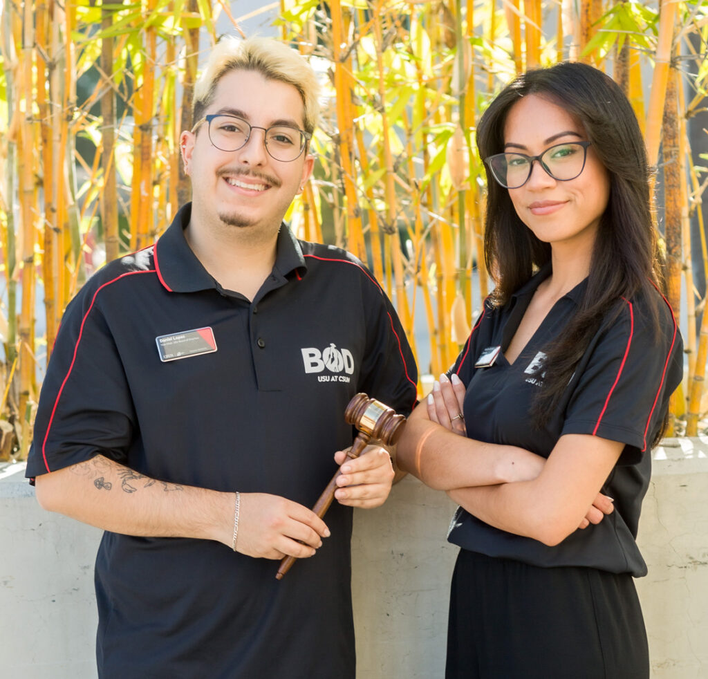 USU Board of Directors Chair Daniel Lopez and Vice Chair Marilyn Orantes