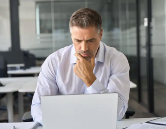 Man using laptop