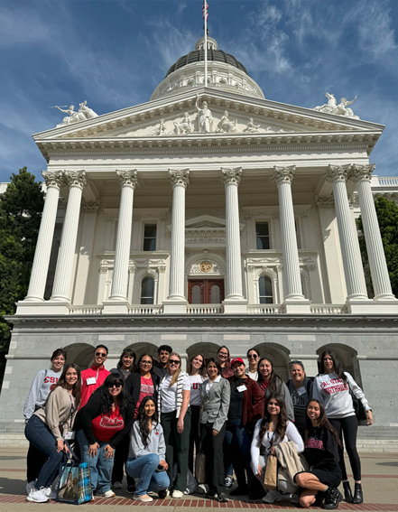 students at state capitol