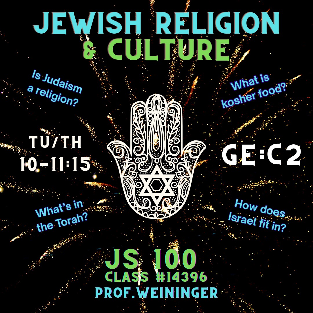 course offering: Jewish Religion and Culture