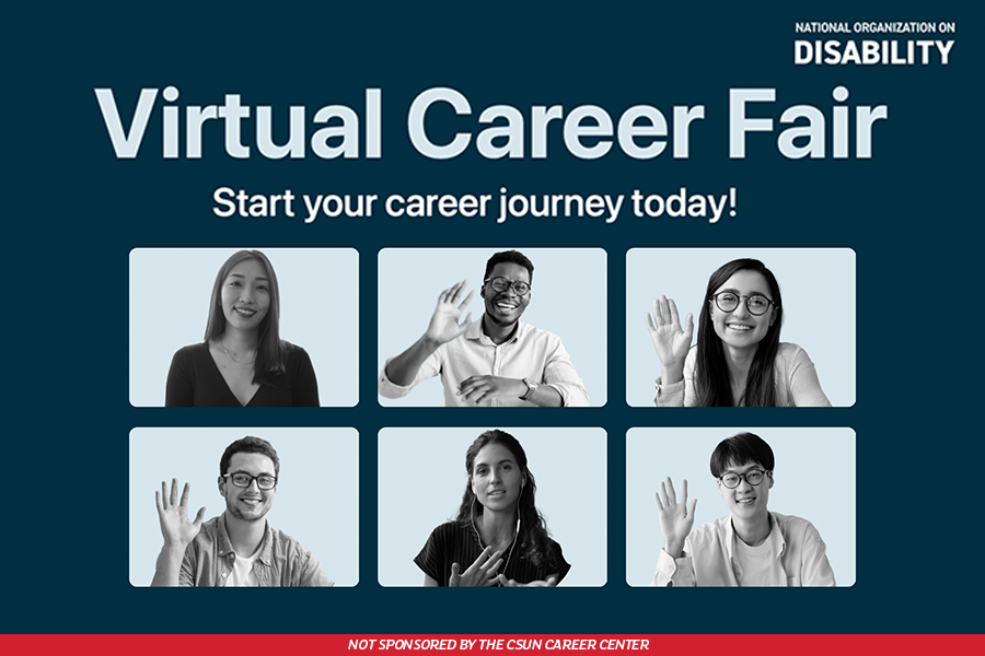 Graphic showcasing different headshots of working professionals and the event title.