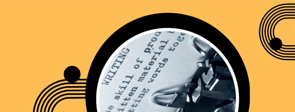 a close up of a page in an typewriter with text