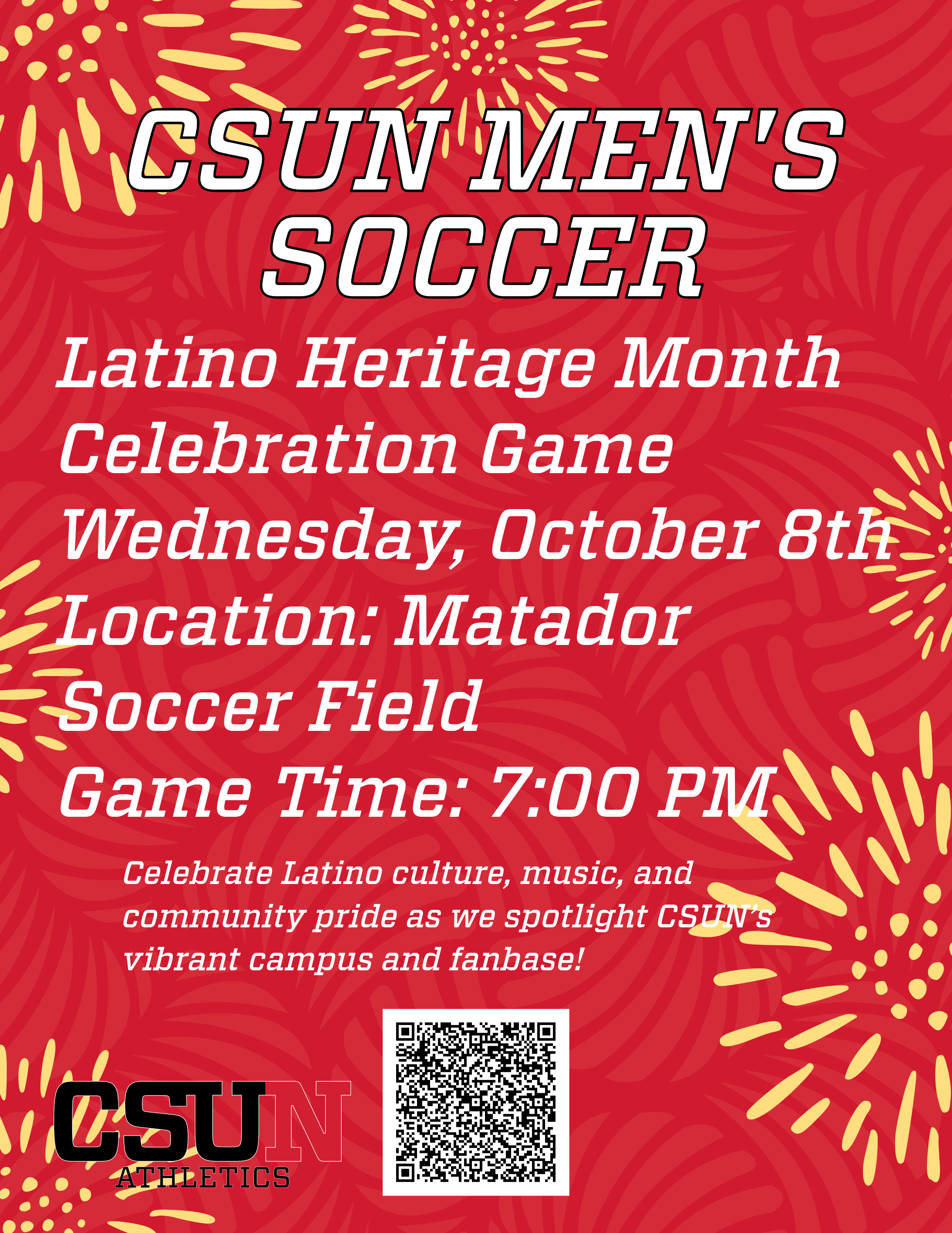 CSUN Men's Soccer Latino Heritage Month Celebration Game