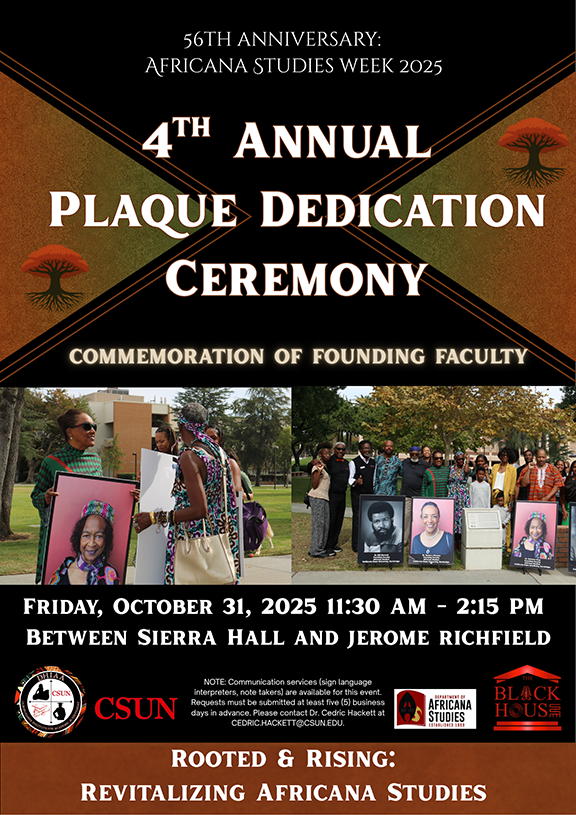 Africana Studies Week 2025: 4th annual plaque dedication to honor our founders