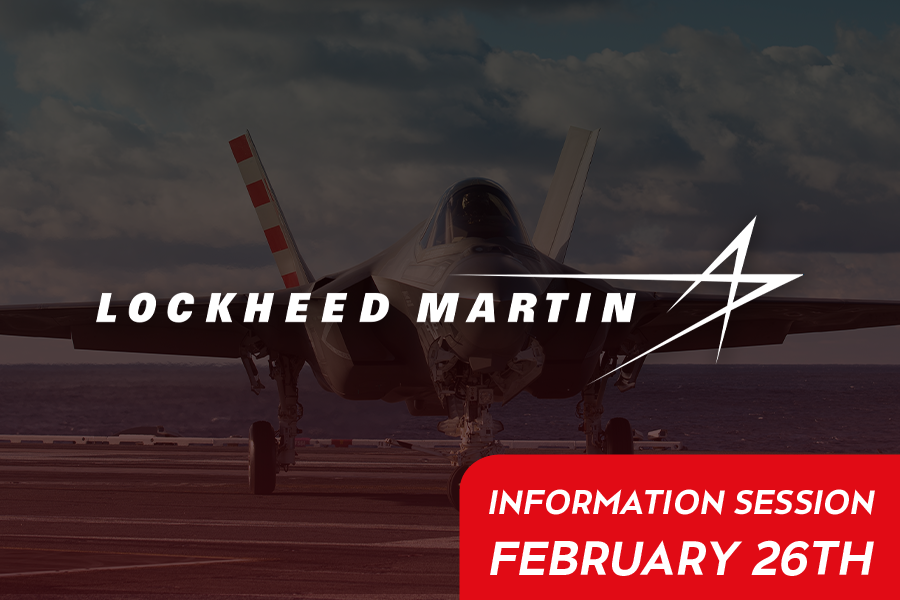 Picture of a fighter jet with the Lockheed martin logo