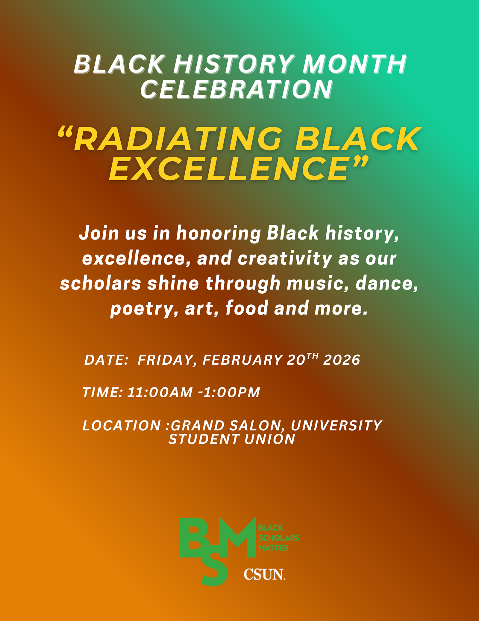 Black History Month Celebration "Radiating Black Excellence"