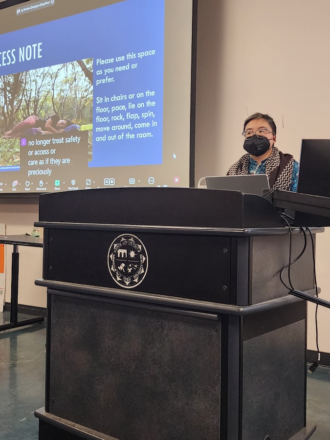 LY XZ Brown opens their talk