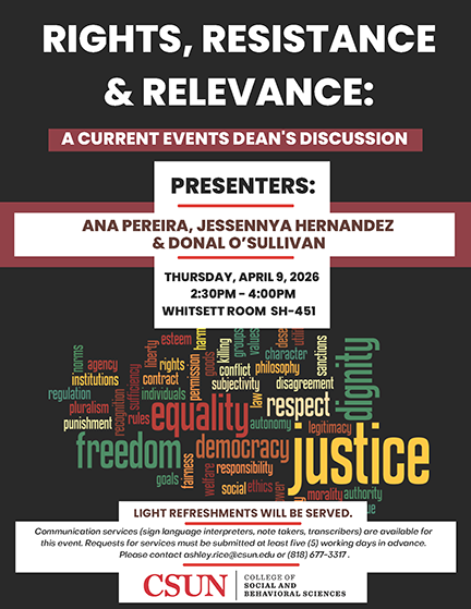 Rights, Resistance and Relevance: A current events Dean's Discussion Event
