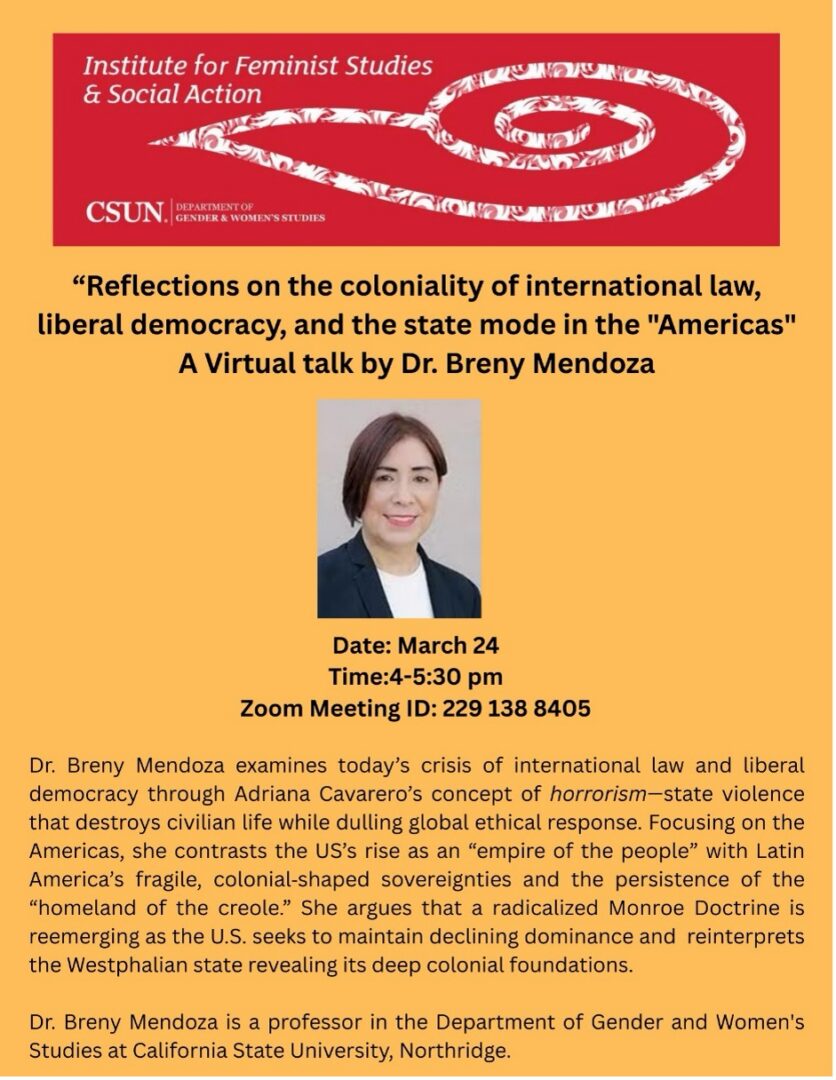 "Reflections on the coloniality of international law, liberal democracy, and the state mode in the "Americas"