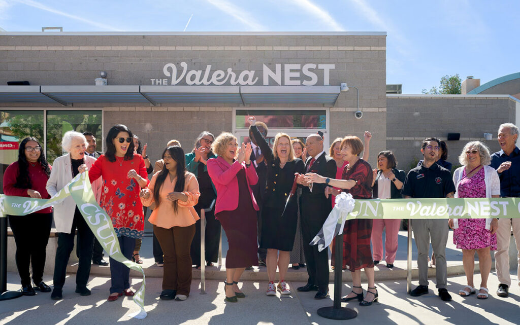 CSUN officials and donors celebrate the formal opening of The Valera NEST