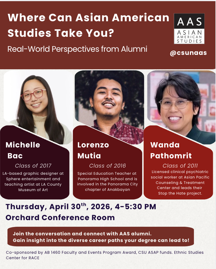 Where can Asian American Studies take you?: Real World Perspectives from Alumni