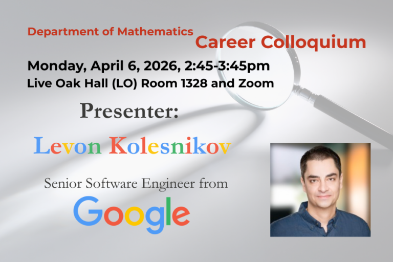 Department of Mathematics – Career Colloquium – CSUN News & Events