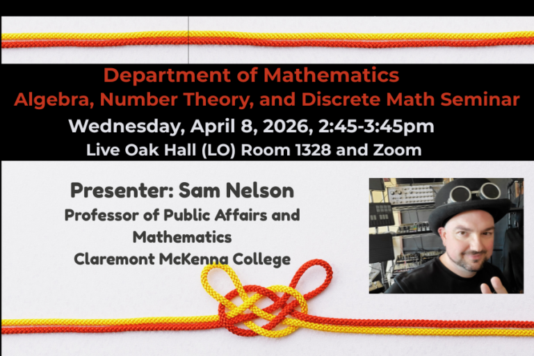 Department of Mathematics Algebra, Number Theory, and Discrete Math ...