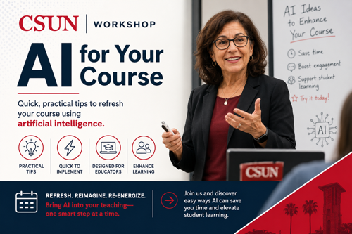 A female professor using AI in her teaching.