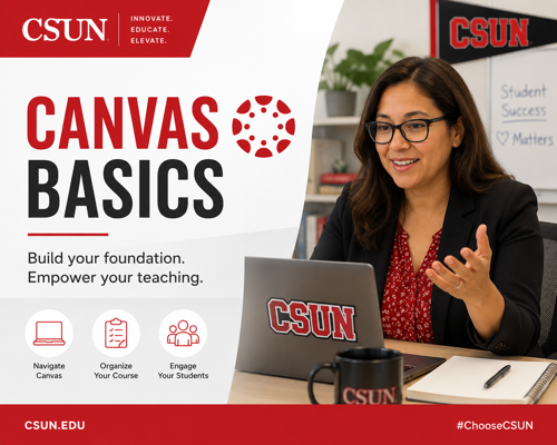 Canvas Basics. A professor using a laptop computer.