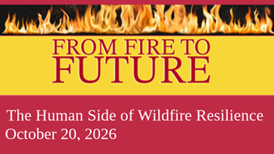 From Fire to Future, red text on yellow background