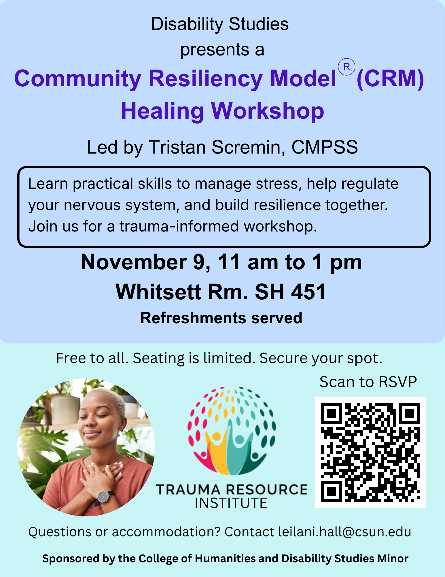 Community Resiliency Model(CRM) Healing Workshop