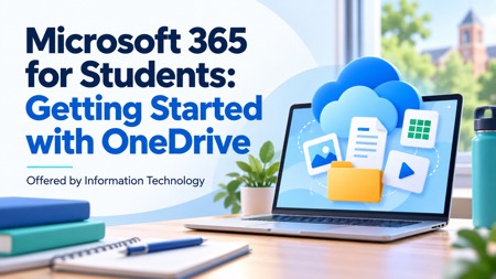 An open laptop displaying Office 365 and OneDrive.