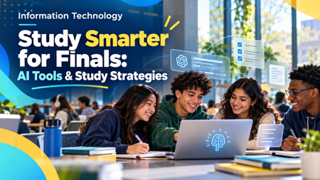 A group of students studying around a laptop